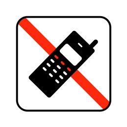 pictogram / piktogram - Mobiltelefon skal være slukket