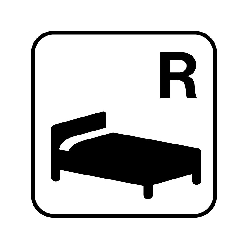 pictogram / piktogram - Hotel reservation