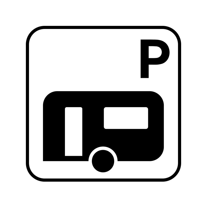 pictogram / piktogram - Parkering campingvogne