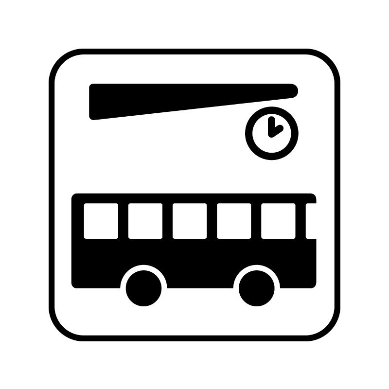 pictogram / piktogram - Busstation
