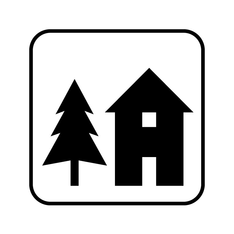 pictogram / piktogram - Vandrehjem