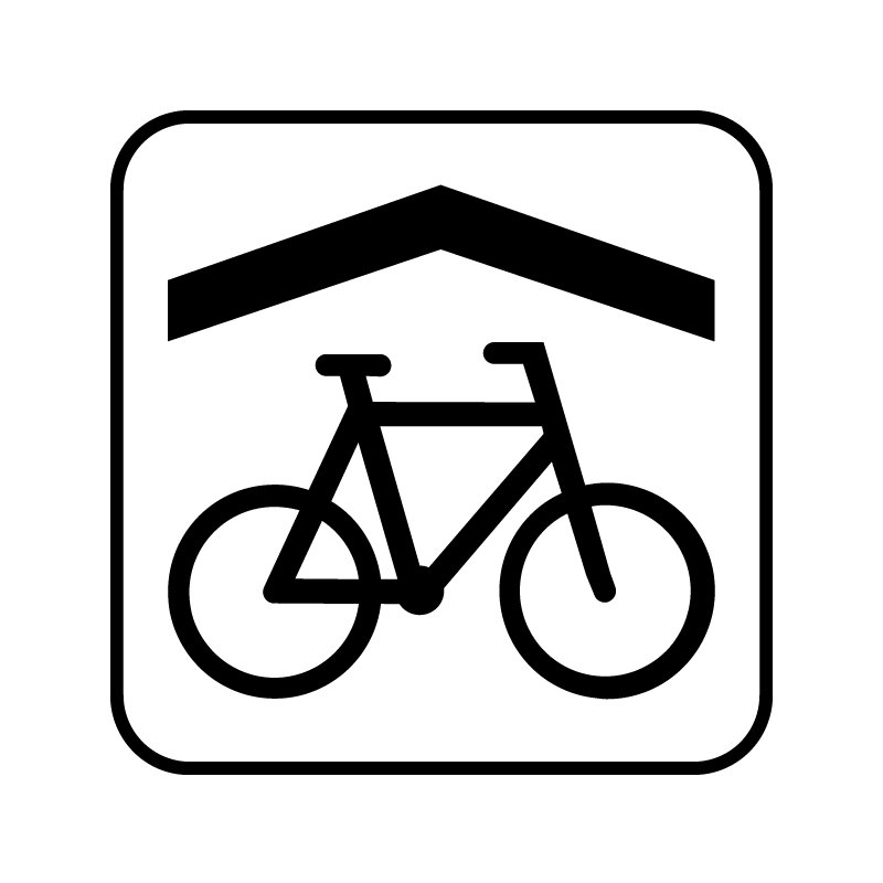 pictogram / piktogram - Cykelparkering overdækket