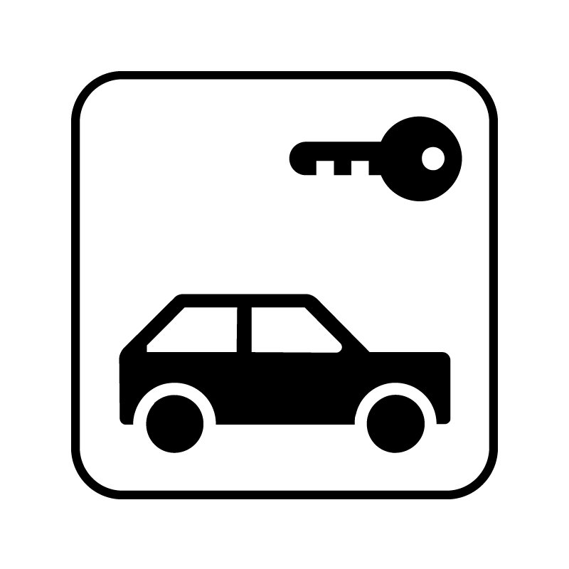 pictogram / piktogram - Personbiludlejning