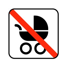 pictogram / piktogram - Barnevogn ikke tilladt