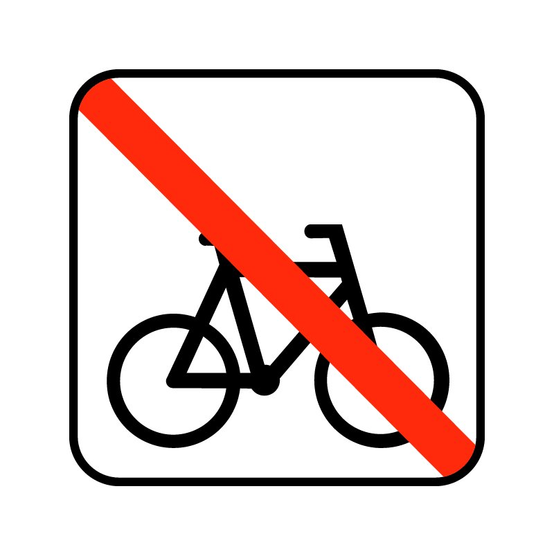 pictogram / piktogram - Henstillen af cykler ikke tilladt