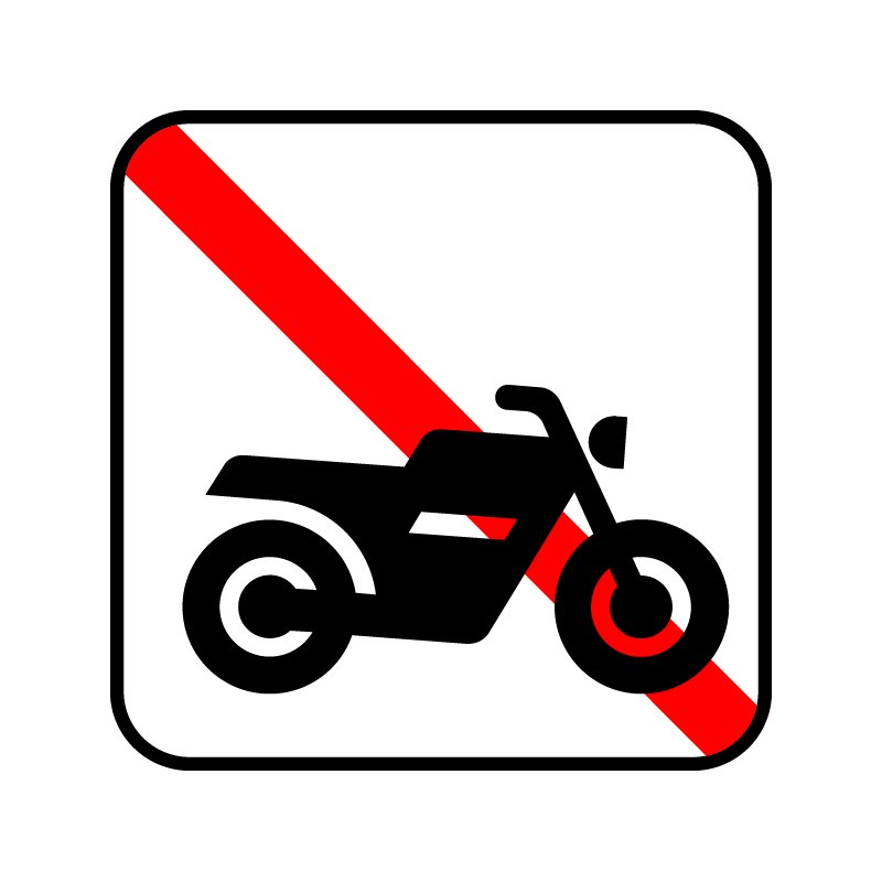 pictogram / piktogram - Motorcykelkørsel forbudt