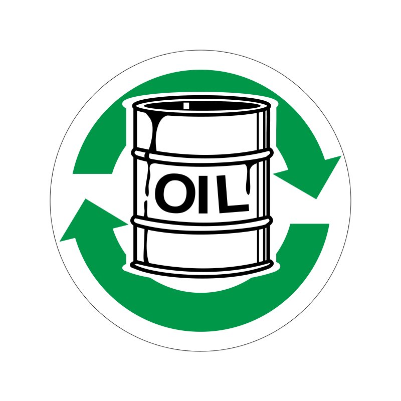 pictogram / piktogram - Olie genbrug