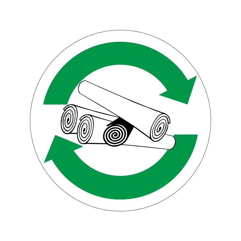 pictogram / piktogram - Tæpper genbrug