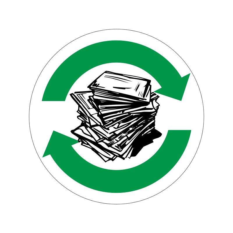 pictogram / piktogram - Aviser genbrug