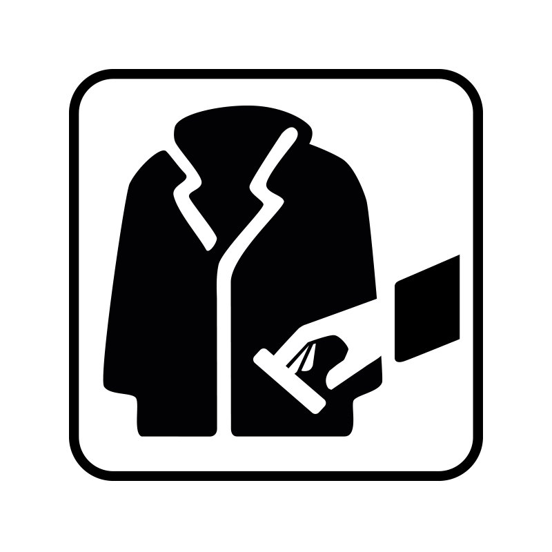 pictogram / piktogram - Pas på lomme- / tasketyve