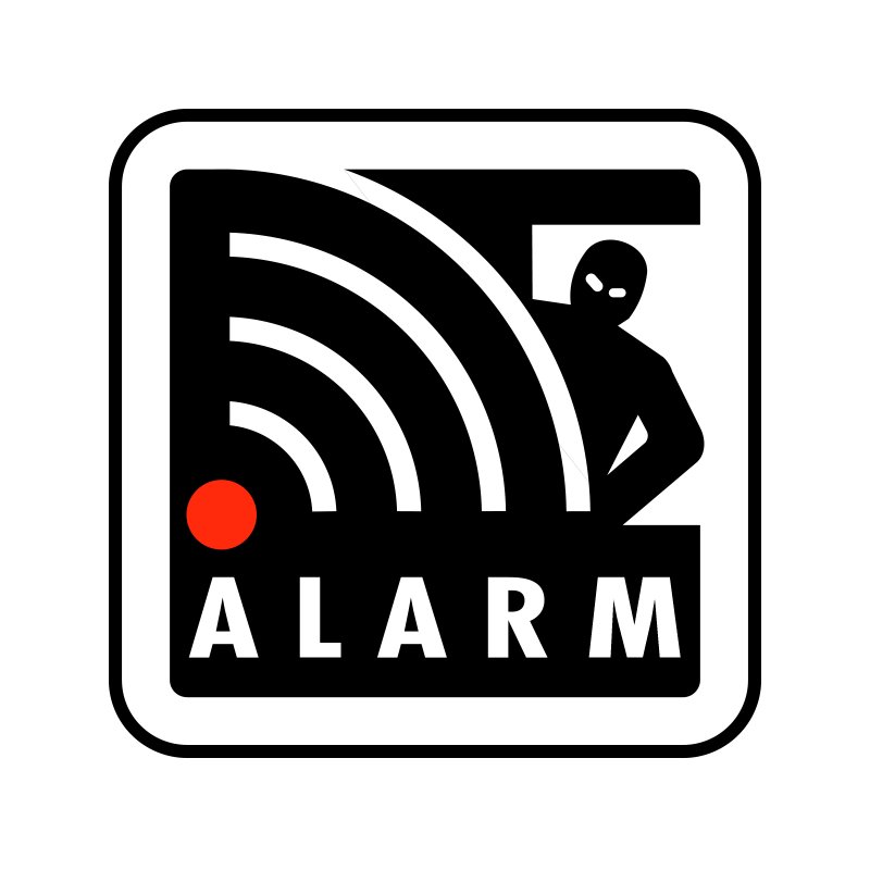 pictogram / piktogram - Tyverialarm installeret