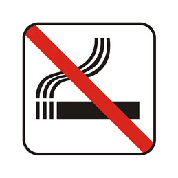pictogram / piktogram - rygning ikke tilladt