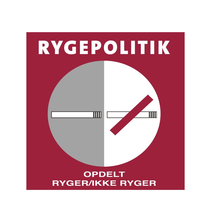 pictogram / piktogram - Rygepolitik Opdelt