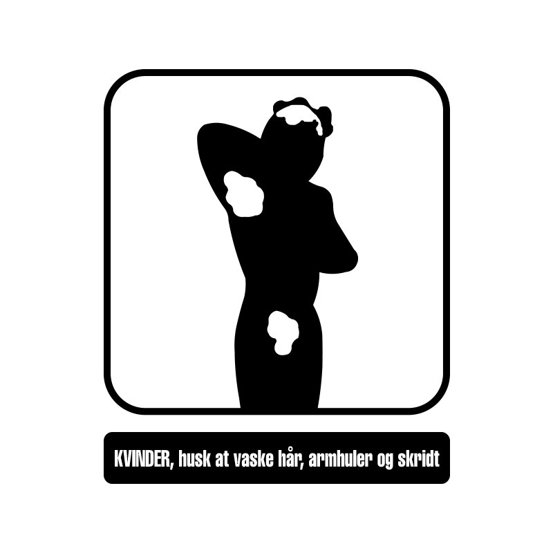pictogram / piktogram - Vaskeregler for kvinder