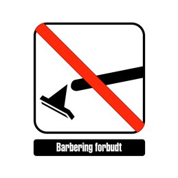 pictogram / piktogram - Barbering forbudt