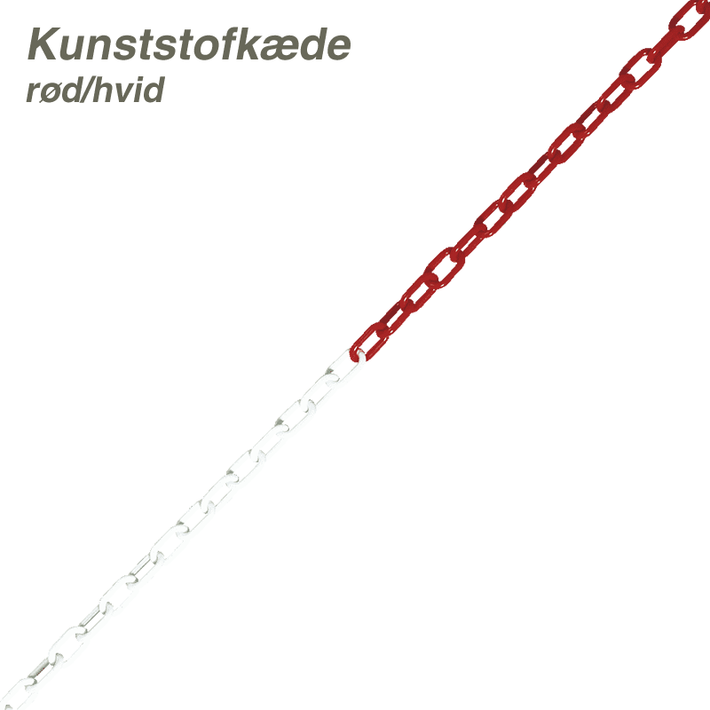 afspærringskæde rød/hvid