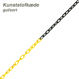 afspærringskæde gul/sort