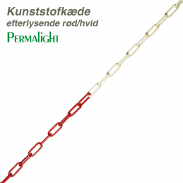 afspærringskæde rød/hvid efterlysende