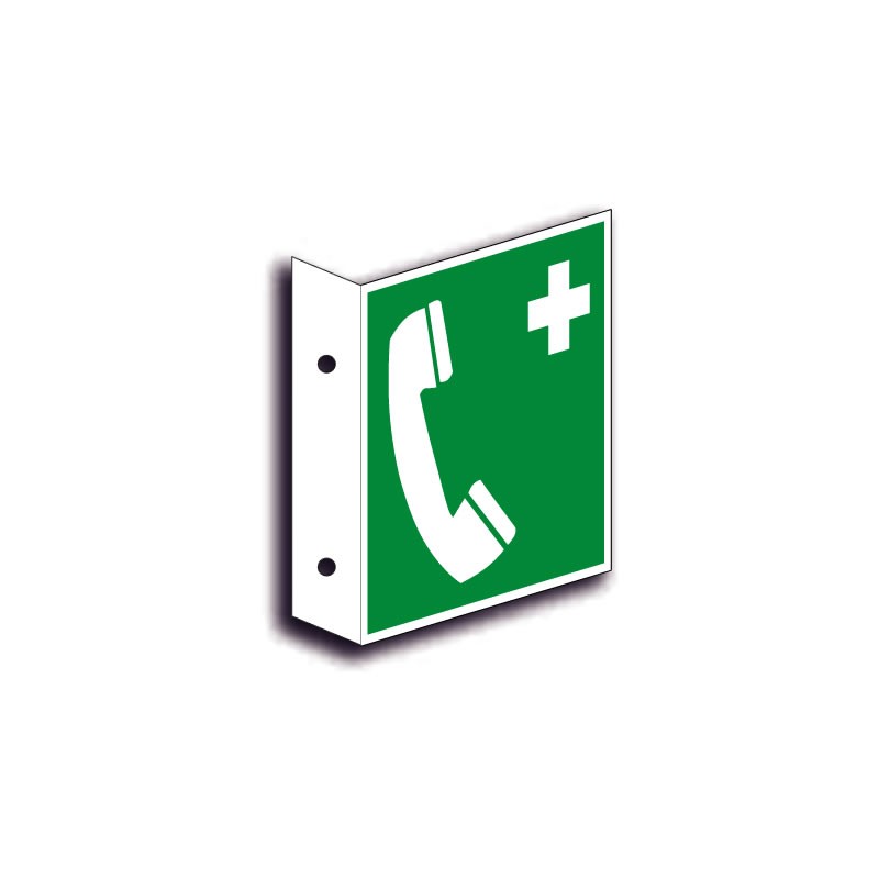 Nødtelefon Faneskilt