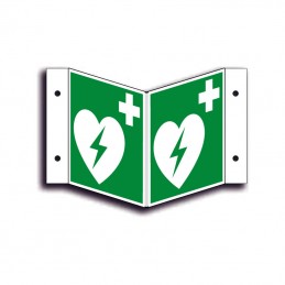 AED / Hjertestarter Vinkelskilt
