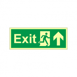 exit with running man symbol arrow up