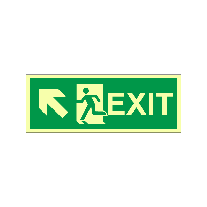 exit with running man symbol arrow diagonally up left