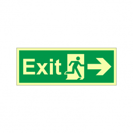 exit with running man symbol arrow right