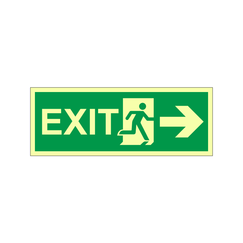 exit with running man symbol arrow right