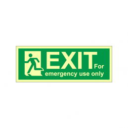 Exit - For emergency use only