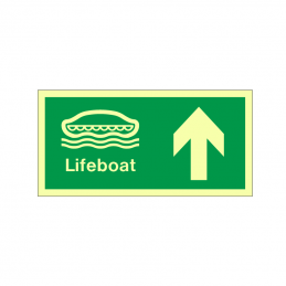 imo Lifeboat with arrow