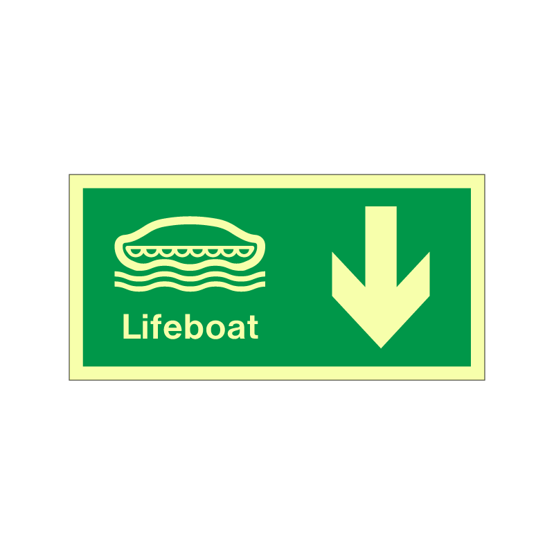 imo Lifeboat with arrow