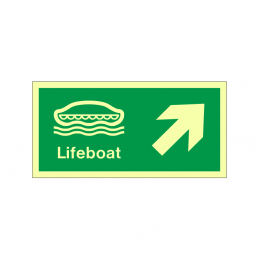 imo Lifeboat with arrow