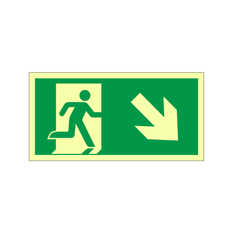 imo Escape route with arrow