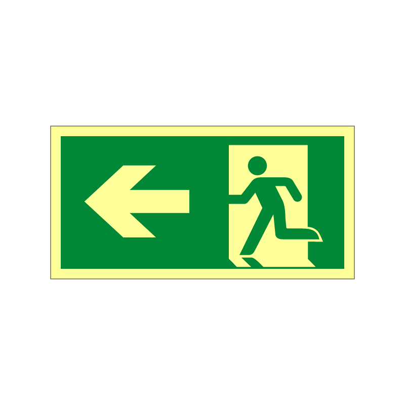 imo Escape route with arrow