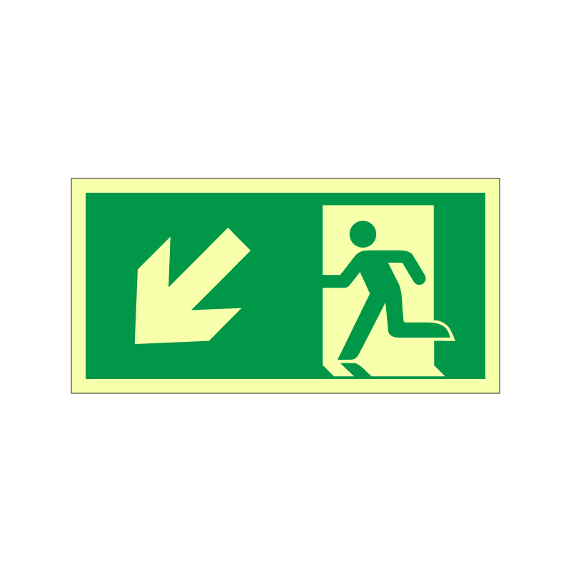 imo Escape route with arrow