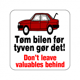 tøm bilen før tyven gør det