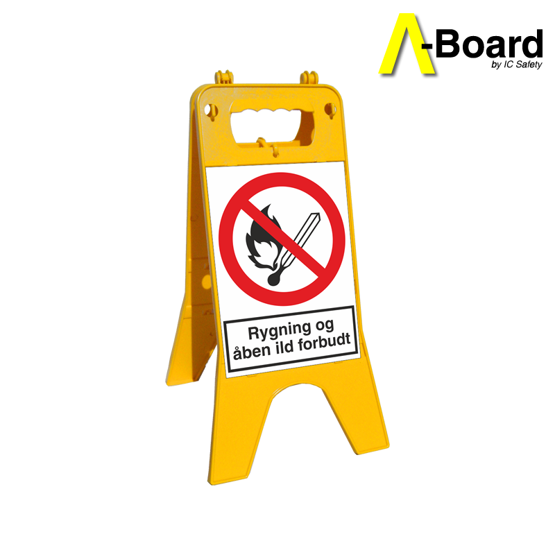 a-board rygning og åben ild forbudt