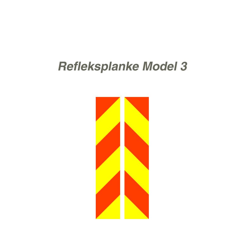 Vognafmærkning - refleksplanke model 3