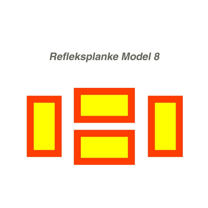 Vognafmærkning - refleksplanke model 8