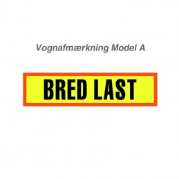 vognafmærkning model a - bred last