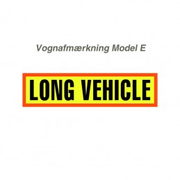 vognafmærkning model e - long vehicle