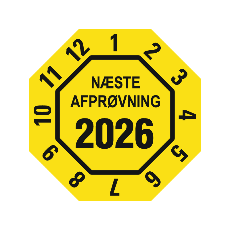 kalibreringsmærke næste afprøvning model 5