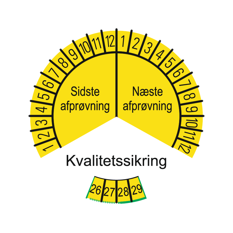 kalibreringsmærke næste afprøvning model 6