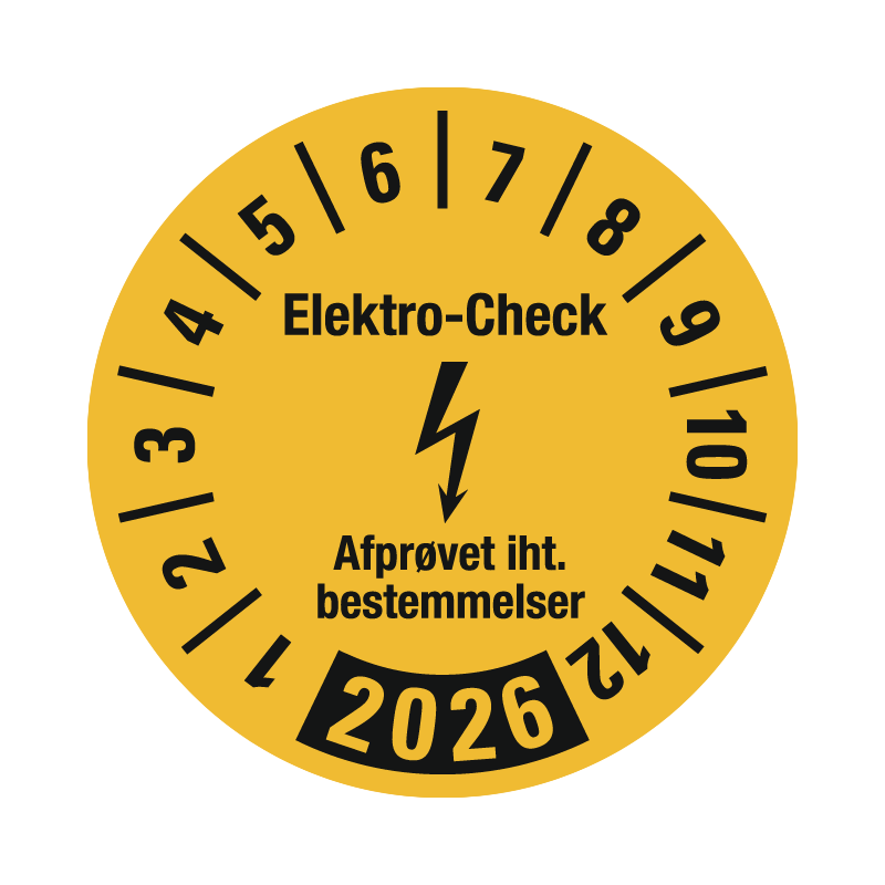kalibreringsmærke kontrolmærke elektro-check