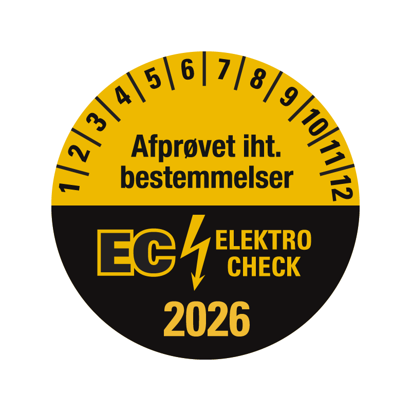 kalibreringsmærke kontrolmærke elektro-check