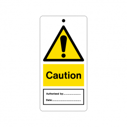 Temporary tie tags - caution