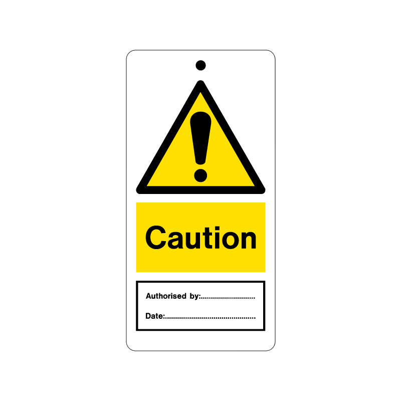 Temporary tie tags - caution