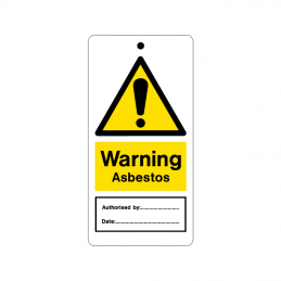 temporary tie tag - asbestos