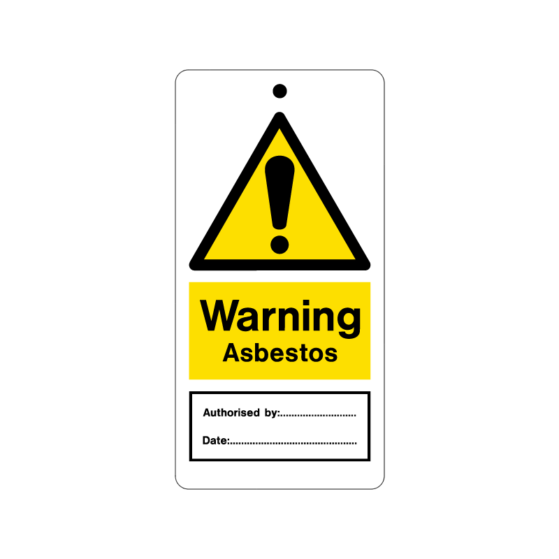 temporary tie tag - asbestos
