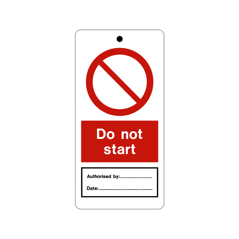temporary tie tag - do not start